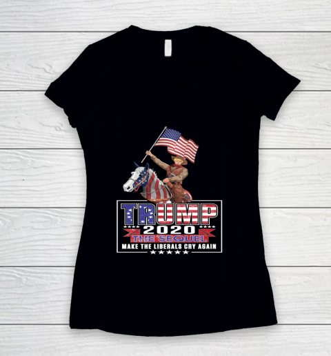 Ranchers Cowboy Shirt for Men Trump 2020 Making Liberals Cry Women's V-Neck T-Shirt