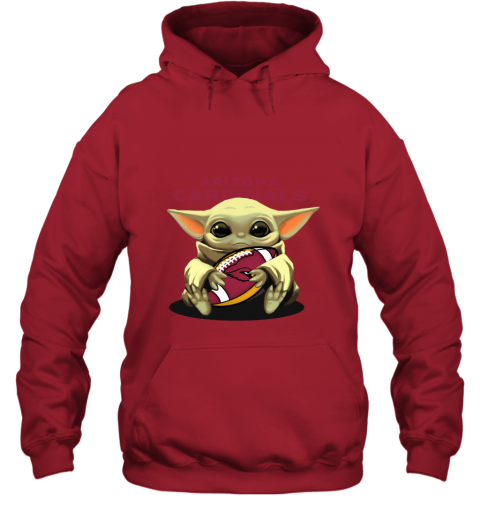 Baby Yoda Loves The Arizona Cardinals t49u baby yoda loves the arizona cardinals hoodie 23 front red