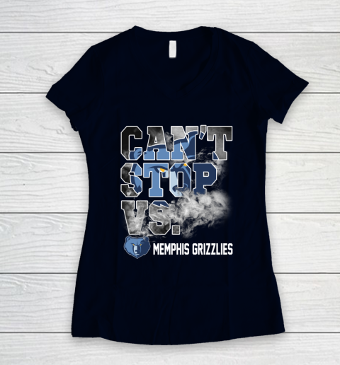 NBA Memphis Grizzlies Basketball Can't Stop Vs Women's V-Neck T-Shirt 2