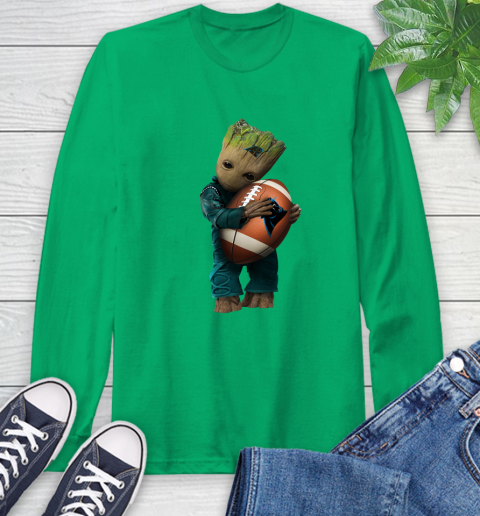 NFL Groot Guardians Of The Galaxy Football Sports Carolina Panthers Long Sleeve T-Shirt 7