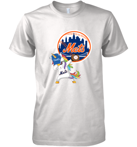 Hip Hop Dabbing Unicorn Flippin Love New York Mets Premium Men's T-Shirt