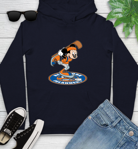 NHL Hockey New York Islanders Cheerful Mickey Disney Shirt Youth Hoodie 4
