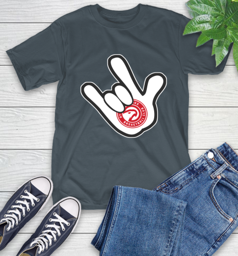 Atlanta Hawks NBA Basketball Mickey Rock Hand Disney T-Shirt 9