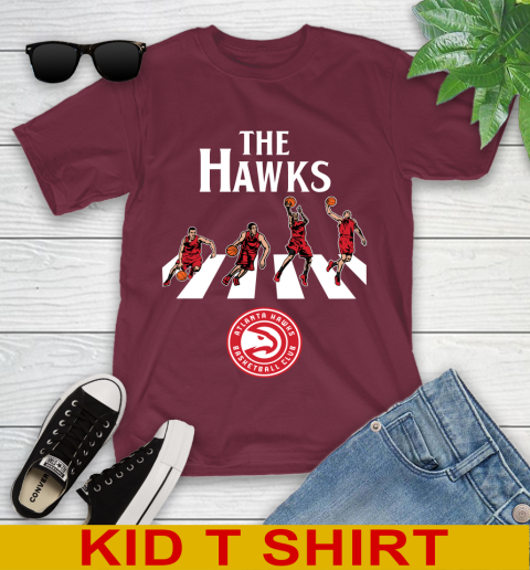 NBA Basketball Atlanta Hawks The Beatles Rock Band Shirt Youth T-Shirt 5