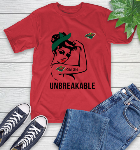 NHL Minnesota Wild Girl Unbreakable Hockey Sports T-Shirt 11 NHL Minnesota Wild Girl Unbreakable Hockey Sports T-Shirt - Image 11