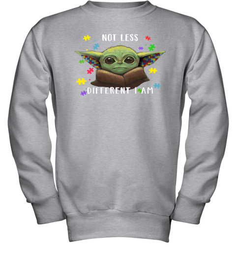 rsd8 not less different i am baby yoda autism awareness shirts youth sweatshirt 47 front sport grey