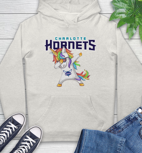 Charlotte Hornets NBA Basketball Funny Unicorn Dabbing Sports Hoodie 12