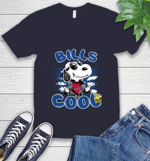 NFL Football Buffalo Bills Cool Snoopy Shirt V-Neck T-Shirt 2