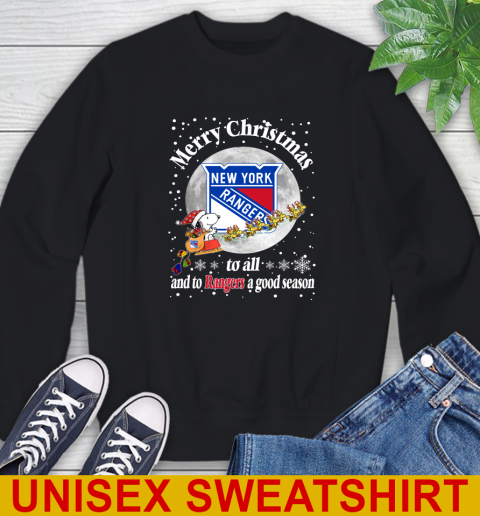 New York Rangers Merry Christmas To All And To Rangers A Good Season NHL Hockey Sports Sweatshirt