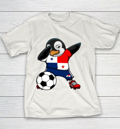 Dabbing Penguin Panama Soccer Fans Jersey Football Lovers Youth T-Shirt