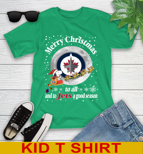 Winnipeg Jets Merry Christmas To All And To Jets A Good Season NHL Hockey Sports Youth T-Shirt 7