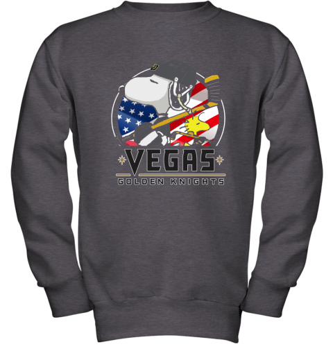 Vegas Golden Knights Ice Hockey Snoopy And Woodstock NHL Youth Sweatshirt