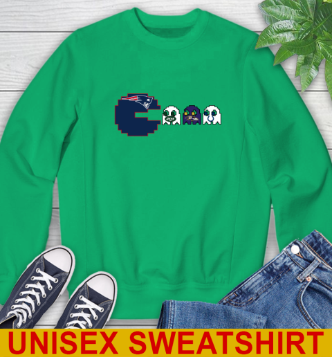 New England Patriots NFL Football Pac Man Champion Sweatshirt 6