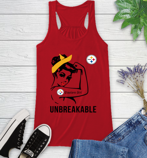 NFL Pittsburgh Steelers Girl Unbreakable Football Sports Racerback Tank 4