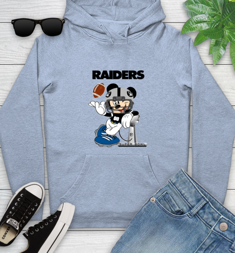NFL Oakland Raiders Mickey Mouse Disney Super Bowl Football T Shirt Youth Hoodie 10