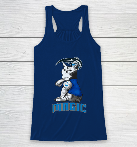 NBA Basketball My Cat Loves Orlando Magic Racerback Tank 6