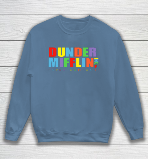 The Office Dunder Mifflin Rainbow Letters Sweatshirt 6