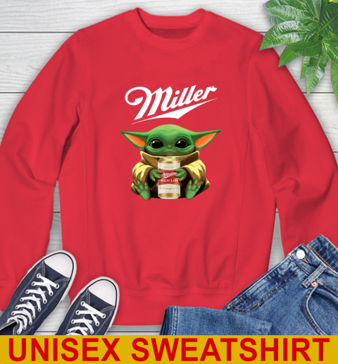 Star Wars Baby Yoda Hugs Miller High Life Beer Shirt 34