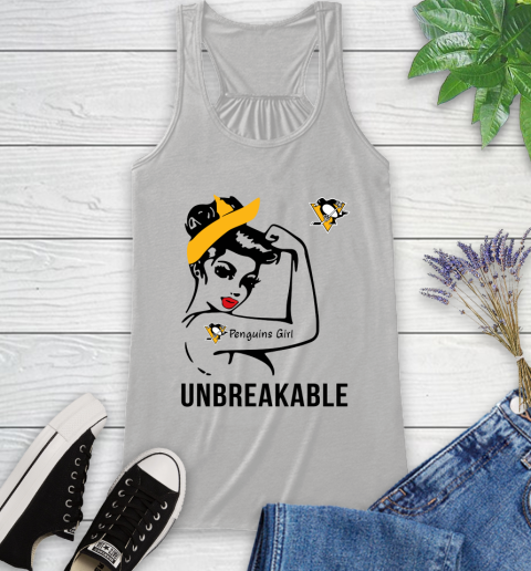 NHL Pittsburgh Penguins Girl Unbreakable Hockey Sports Racerback Tank