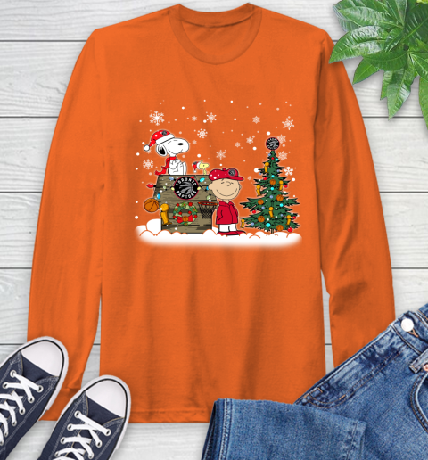 Toronto Raptors NBA Basketball Christmas The Peanuts Movie Snoopy Championship Long Sleeve T Shirt