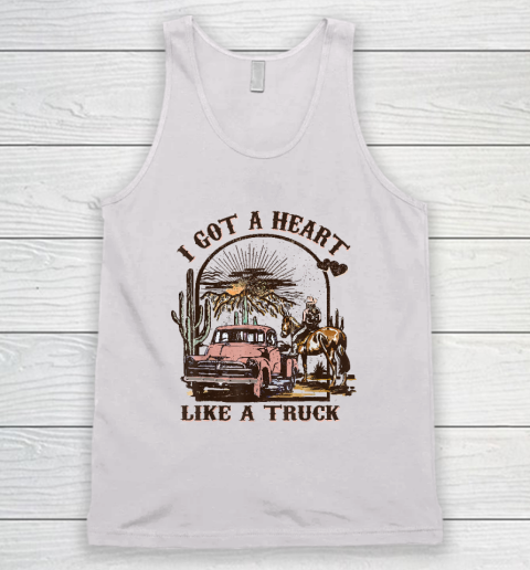 Western Sunset Cowgirl I Got A Heart Like A Truck Tank Top