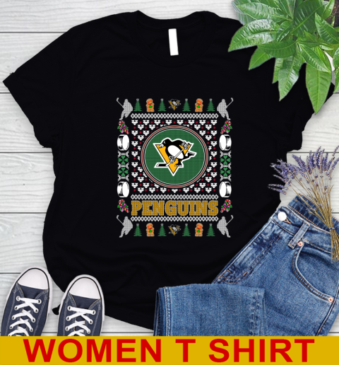Pittsburgh Penguins Merry Christmas NHL Hockey Loyal Fan Women's T-Shirt
