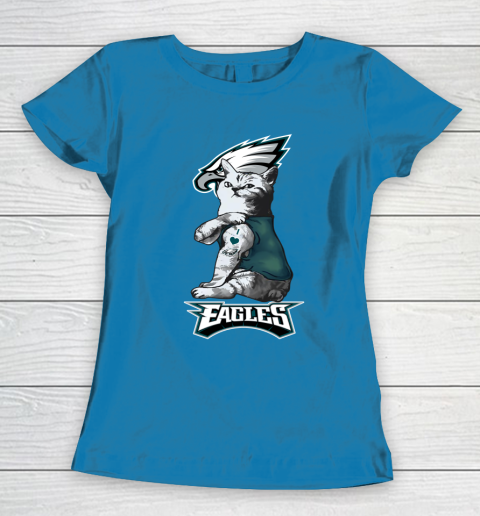 NFL Football My Cat Loves Philadelphia Eagles Women's T-Shirt 6