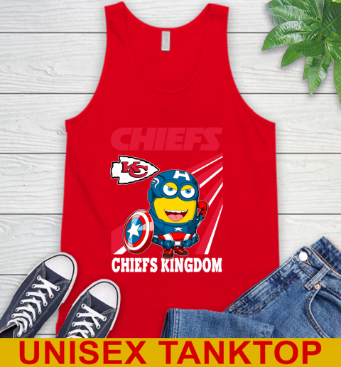 NFL Football Kansas City Chiefs Captain America Marvel Avengers Minion Shirt Tank Top 5