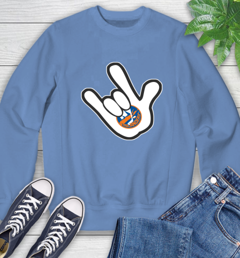 New York Islanders NHL Hockey Mickey Rock Hand Disney Sweatshirt 11