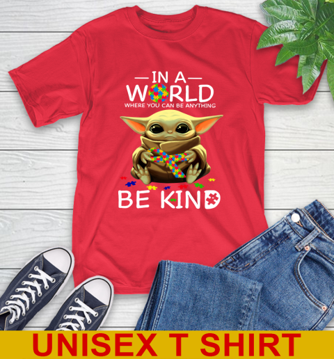 In The World Where You Can Be Anything Be Kind Autism Baby Yoda Shirts 12