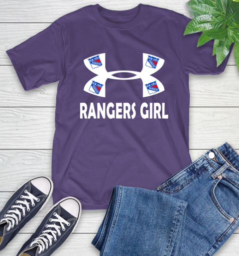 NHL New York Rangers Girl Under Armour Hockey Sports T-Shirt 5