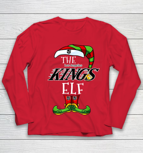 Los Angeles Kings Christmas ELF Funny NHL Youth Long Sleeve 8