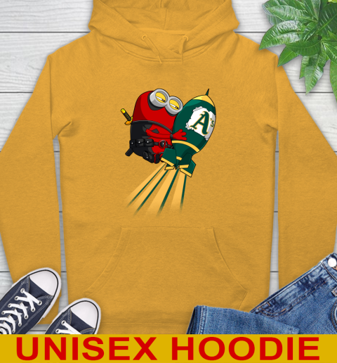 MLB Baseball Oakland Athletics Deadpool Minion Marvel Shirt Hoodie 3 MLB Baseball Oakland Athletics Deadpool Minion Marvel Shirt Hoodie - Image 3