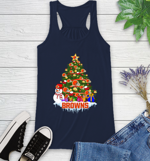 Cleveland Browns Merry Christmas NFL Football Sports Racerback Tank 12
