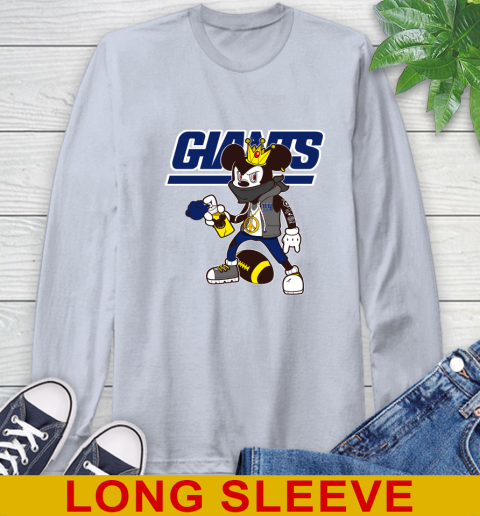New York Giants NFL Football Mickey Peace Sign Sports Long Sleeve T-Shirt 6