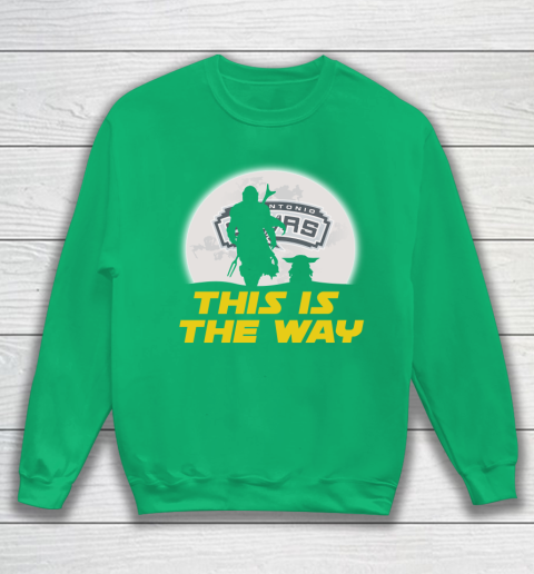 San Antonio Spurs NBA Basketball Star Wars Yoda And Mandalorian This Is The Way Sweatshirt 5