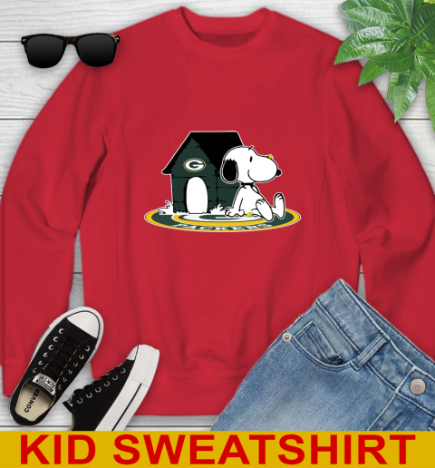 NFL Football Green Bay Packers Snoopy The Peanuts Movie Shirt Youth Sweatshirt 8