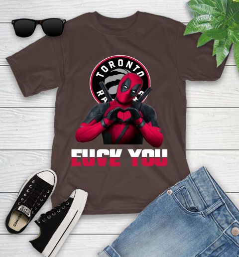 NBA Toronto Raptors Deadpool Love You Fuck You Basketball Sports Youth T-Shirt 7