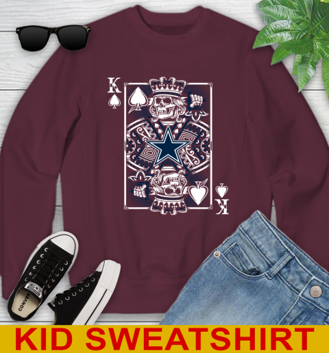 Dallas Cowboys NFL Football The King Of Spades Death Cards Shirt Youth Sweatshirt 4
