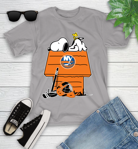 New York Islanders NHL Hockey Snoopy Woodstock The Peanuts Movie (1) Youth T-Shirt 4
