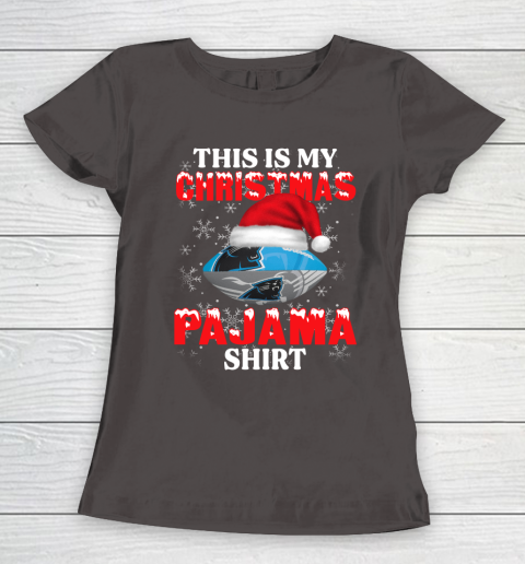 Carolina Panthers This Is My Christmas Pajama Shirt NFL Women's T-Shirt 7