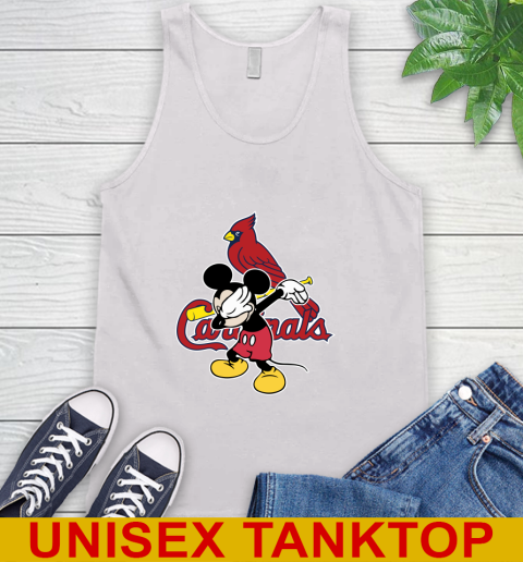 St.Louis Cardinals MLB Baseball Dabbing Mickey Disney Sports Tank Top