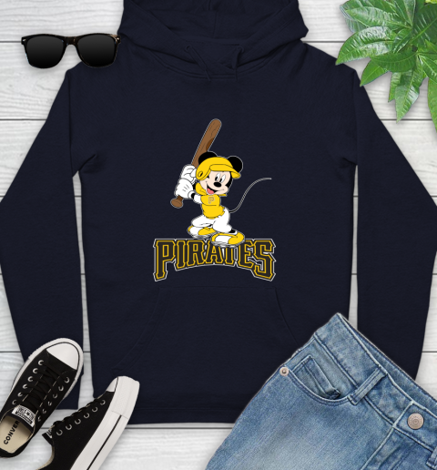 MLB Baseball Pittsburgh Pirates Cheerful Mickey Mouse Shirt Youth Hoodie 4