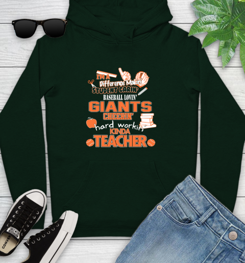 San Francisco Giants MLB I'm A Difference Making Student Caring Baseball Loving Kinda Teacher Youth Hoodie 14