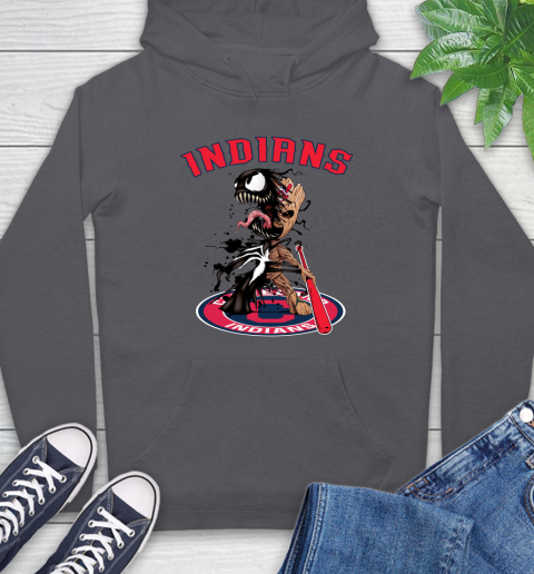 MLB Cleveland Indians Baseball Venom Groot Guardians Of The Galaxy Hoodie 7
