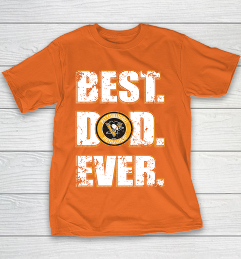 NHL Pittsburgh Penguins Hockey Best Dad Ever Family Shirt Youth T-Shirt 4