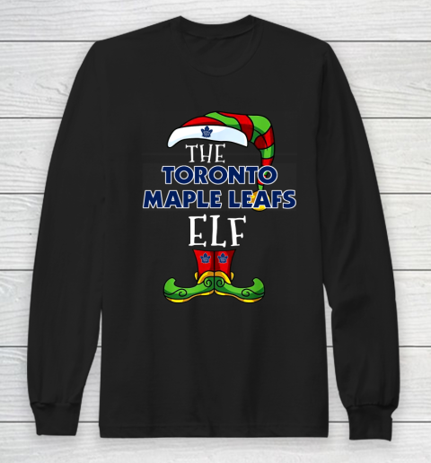 Toronto Maple Leafs Christmas ELF Funny NHL Long Sleeve T-Shirt