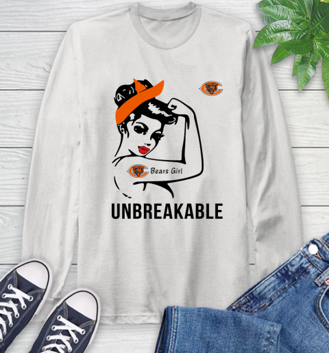 NFL Chicago Bears Girl Unbreakable Football Sports Long Sleeve T-Shirt