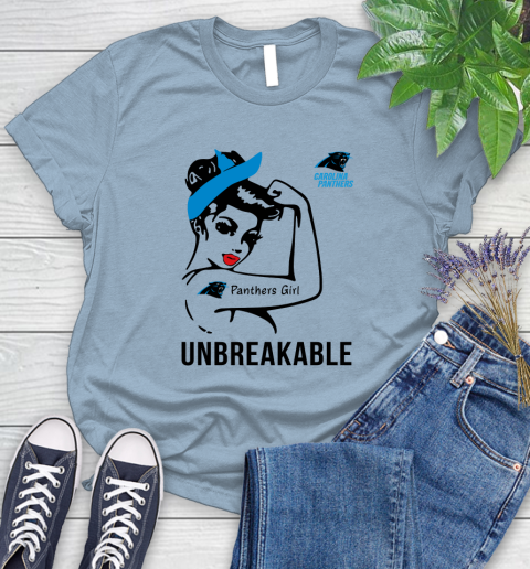 NFL Carolina Panthers Girl Unbreakable Football Sports Women's T-Shirt 6