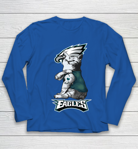 NFL Football My Cat Loves Philadelphia Eagles Youth Long Sleeve 8 NFL Football My Cat Loves Philadelphia Eagles Youth Long Sleeve - Image 8